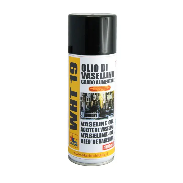 Olio di vasellina spray WHT-19 STAR TECH 400ml r r r Lubrificante a base di puro olio di vaselina per usi industriali. r Il prodotto trova impiego in molteplici usi nell‘industria alimentare r Adatto per la lubrificazione di meccanismi che possono entrare in contatto con gli alimenti, e in ogni settore ove sia necessario un olio incolore, privo di odore, inerte, ingelivo, di estrema purezza r Non macchia metalli, non aggredisce pastiche ,gomme etc. per piccoli elettrodomestici, insaccatrici, piccoli elettrodomestici, attrezzi e utensileria da taglio nell’agro-industriale, lavorazione delle carni etc. r r
", "sku" "09795433", "brand" { "@type" "Thing", "name" "STARTECH" }, "offers" { "@type" "Offer", "priceCurrency" "EUR", "price" "4.55", "itemCondition" "http //schema.org/NewCondition", "availability" "http //schema.org/InStock", "url" "https //www.toolshopitalia.it/shop/lubrificanti-e-detergenti/olio-di-vasellina-spray-wht-19-star-tech-400ml", "seller" { "@type" "Organization", "name" "ToolShop Italia - Ferramenta Online" } }
} Express Levering