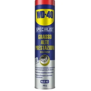 Snelle Levering Grasso Multiuso alte prestazioni WD-40 Specialist r r r I nuovi Grassi Multiuso della linea WD-40 Specialist® con formula al Solfonato di Calcio ad Alte Prestazioni per pressioni estreme, carichi elevati e un’ampia gamma di velocità. r Elevata protezione contro acqua, ruggine e corrosione r Utilizzo specifico anche in ambienti molto umidi o molto caldi. r La sua multifunzionalità permette a questo grasso di essere idoneo per usi comuni ma anche per applicazioni nell’industria, nautica, settore minerario, meccanica agricola e automotive r Resiste a temperature di esercizio elevate da -30° C a +140° C e fino a 180° C di punta (punto di goccia >270° C) r r r
Disponibile nel formato r r r Tubetto 150 g r Cartuccia 400 g (impiegabile con le pistole ingrassatrici) r r
", "sku" "09776234", "brand" { "@type" "Thing", "name" "WD-40" }, "offers" { "@type" "Offer", "priceCurrency" "EUR", "price" "14.80", "itemCondition" "http //schema.org/NewCondition", "availability" "http //schema.org/InStock", "url" "https //www.toolshopitalia.it/shop/grasso-multiuso-alte-prestazioni-wd-40-specialist-gr-400", "seller" { "@type" "Organization", "name" "ToolShop Italia - Ferramenta Online" } }
}