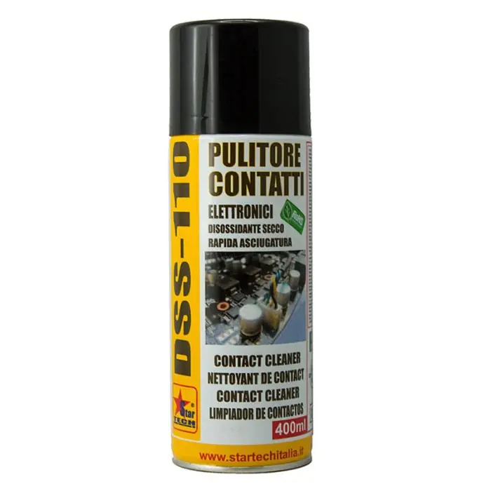 Spray pulitore per contatti elettrici DSS 110 disossidante 400ml r r r Disossidante sgrassante a rapida evaporazione per contatti elettronici ed elettrici. r Estremamente attivo nei confronti di ossidi, sporco, grasso residui carboniosi, residui di flussanti di saldatura etc. r E’ indispensabile per assicurare la perfetta pulizia di contatti siano essi ramati, striscianti, in grafite, argentati , dorati etc. r Pur presentando un elevatissimo potere dissolvente il DSS-110 non presenta alcun effetto nei confronti di elastomeri, materie plastiche , gomme parti verniciate, chassis di computer, monitor etc. r Impiegato su apparati elettrici e buona prassi non operare se gli stessi sono in tensione, assicurarsi comunque che il prodotto sia completamente evaporato prima di inserire nuovamente l’alimentazione al circuito. r Aspetto Liquido r Colore Incolore r Odore Alcolico r Densità a 15°C 0.781 r Punto infiammabilità r Rigidità Dielettrica r Non contiene solventi aromatici , clorurati ,benzolo etc. r Non contiene composti classificati tossico nocivi etc. r Non contiene idrocarburi alogenati. r La confezione spray non contiene propellenti CFC regolati dal DL 549 /92 r Non lascia residui, evapora rapidamente. r r
", "sku" "09667297", "brand" { "@type" "Thing", "name" "STARTECH" }, "aggregateRating" { "@type" "AggregateRating", "ratingValue" "5.00", "reviewCount" "3" }, "offers" { "@type" "Offer", "priceCurrency" "EUR", "price" "3.80", "itemCondition" "http //schema.org/NewCondition", "availability" "http //schema.org/InStock", "url" "https //www.toolshopitalia.it/shop/lubrificanti-e-detergenti/spray-disossidante-per-contatti-elettrici-dss-110-ml400", "seller" { "@type" "Organization", "name" "ToolShop Italia - Ferramenta Online" } }
} Koop Online