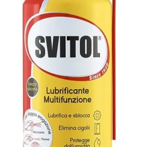 Svitol lubrificante spray multiuso ml400 r r r Applicazione l‘esclusiva multifunzionalità lo rende l‘alleato sicuro e indispensabile nelle mille occasioni d‘uso quotidiane dall‘industria all‘autoriparazione, dalla casa al giardino, dallo sport alla nautica, dal lavoro al fai da te. r Prodotto multiuso studiato per risolvere i problemi di sbloccaggio, lubrificazione, protezione di tutte le superfici metalliche in officina, casa, auto, fai da te e durante ogni genere di lavoro. r Il nuovo erogatore a doppia azione, con cannuccia e diffusione a rosa larga, offre un‘ottima ergonomia grazie al design con ampio tasto e sicura di utlizzo. r Erogazione a 360° r In ognuna delle sue funzioni raggiunge prestazioni eccellenti che lo portano a garantire l’uso in diversi campi di applicazione manutenzione industriale, ripristino funzionalità, elettromeccanica, ecc. r r
", "sku" "09787834", "brand" { "@type" "Thing", "name" "SVITOL" }, "aggregateRating" { "@type" "AggregateRating", "ratingValue" "5.00", "reviewCount" "1" }, "offers" { "@type" "Offer", "priceCurrency" "EUR", "price" "7.50", "itemCondition" "http //schema.org/NewCondition", "availability" "http //schema.org/InStock", "url" "https //www.toolshopitalia.it/shop/lubrificanti-e-detergenti/svitol-lubrificante-spray-multiuso-ml400", "seller" { "@type" "Organization", "name" "ToolShop Italia - Ferramenta Online" } }
} Beperkt Aanbod