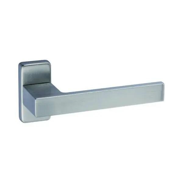 Weekendaanbieding Maniglia per porta Reguitti EQA 108 cromo satinato con rosetta rettangolare