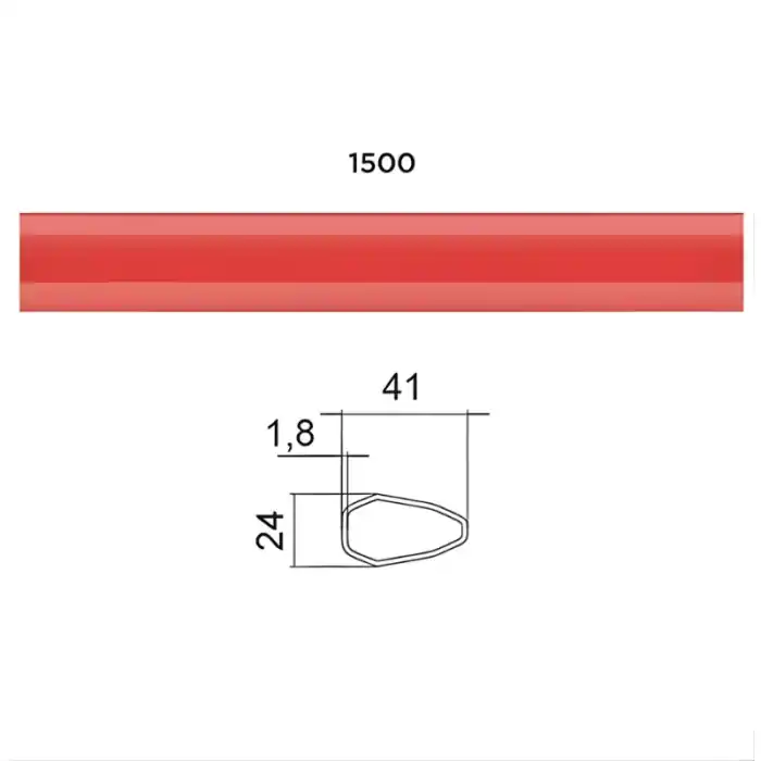 Actieprijs Barra orizzontale maniglione antipanico 1500 mm Cisa ALPHA 07A07.25.0 - - rosso RAL 3000