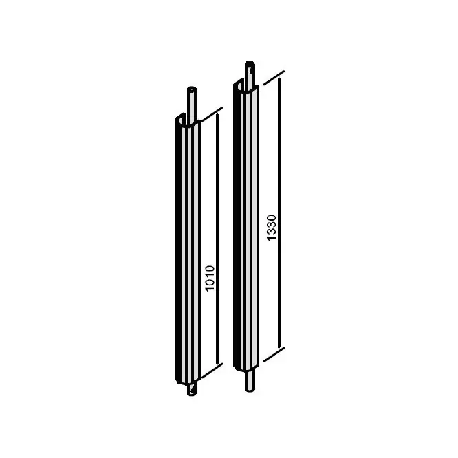 Populair Kit aste verticali per maniglione antipanico Cisa ALPHA 07A63.0A.0 - - nero