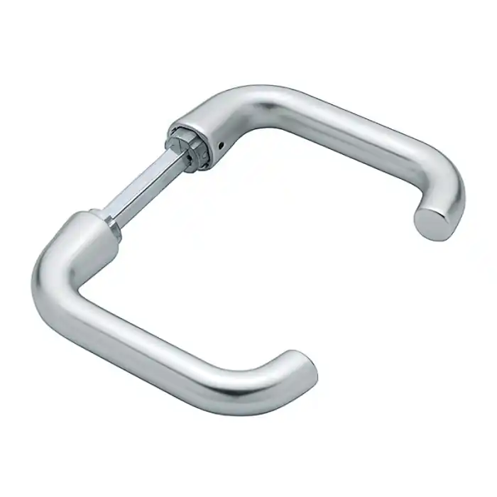 Goedkoop Coppia di maniglie in alluminio Hoppe 138L PARIS F1 argento