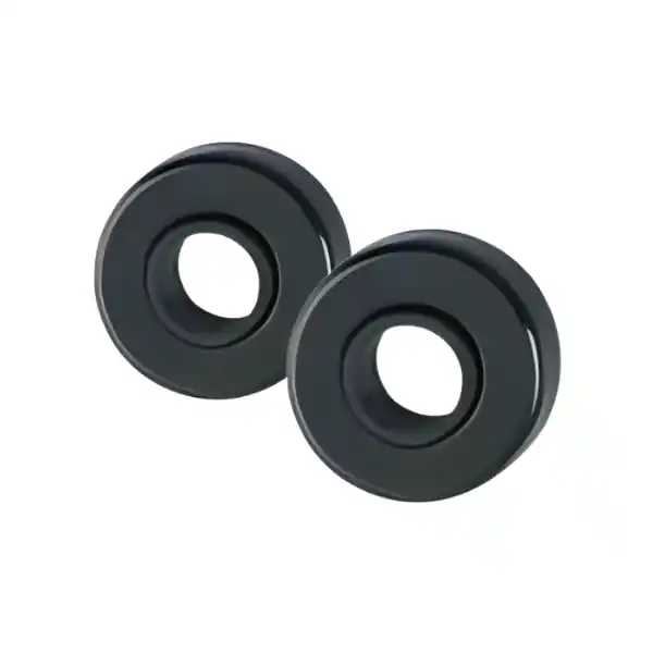 Coppia di rosette tonde ø 44 mm Hoppe 88K in alluminio ral9005 nero Direct Verzonden