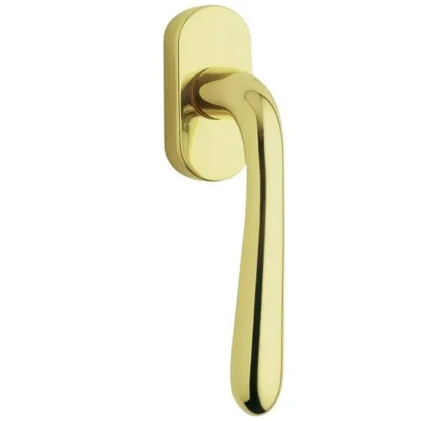 Populair Maniglia Martellina DK Reguitti BETTY F83 con rosetta ovale - - ottone lucido