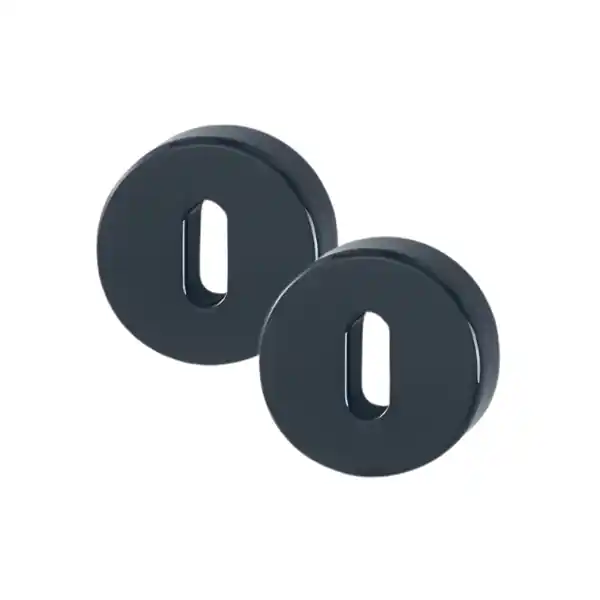 Coppia di bocchette tonde ø 44 mm Hoppe 88KS foro Patent alluminio ral9005 nero Gereduceerde Prijs