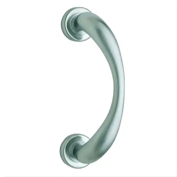 Maniglione singolo per porte curvato Reguitti DUNA 319 in ottone cromo satinato Goedkoop