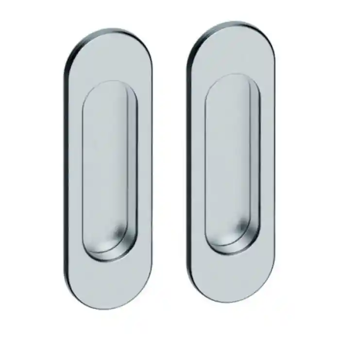 Coppia placche maniglia ad incasso REGUITTI 535 in acciaio inox satinato Exclusieve Aanbieding