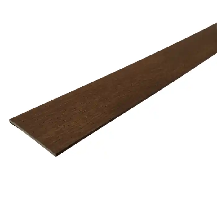 Listello coprifilo EXTE piatto in PVC Noce Nussbaum per serramento interno ed esterno (6m) - mm 30x2,5 Superprijs