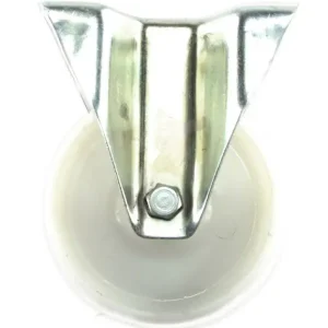 Hoge Kwaliteit Ruota in nylon polyamide bianco con supporto piastra fissa Rocarr 551 - ø mm 125