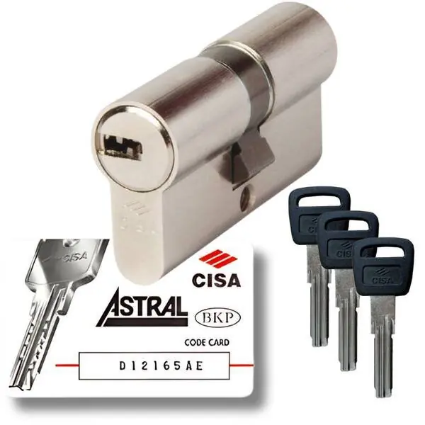 Betrouwbaar Doppio Cilindro frizionato profilo europeo Cisa Astral Sigillo 0A3S1 con 3 chiavi a collo lungo (CL) r r
CARATTERISTICHE TECNICHE r r r BKP Resistente al Bumping, sistema brevettato r Sistema di cifratura a 10 perni (6 attivi, 4 passivi) r Corpo in ottone con anima bi-materiale r FINITURA ottone nichelato (fin. 12) r r r
SIGILLO r r r Cilindretti in ottone r Camma frizionata in acciaio sinterizzato autolubrificante DIN. r Perni in acciaio cementato. r Controperni in acciaio cementato. r Molle in bronzo fosforoso e acciaio r r r
Chiavi piatte reversibili r r r in lega speciale di ottone nichelate con numerazione a codice sulla testa r r r
DOTAZIONE r r r 3 chiavi r Code Card r Vite di fissaggio r Istruzioni uso e manutenzione r Cilindri con 3 chiavi collo lungo (car. CL) r r r
NORMATIVE r r r Conforme alla norma EN 1303 05 r Attack Resistance grado C r Key Related Security grado 6 r r r
CERTIFICAZIONI r r r ICIM EN 1303 15 16010C6C r Gost - Russia r SKG ** r r r
BREVETTI r r r Sigillo Europa EP1583878 r BKP PCT /WO2007 /074163A1 r r
", "sku" "09674875", "brand" { "@type" "Thing", "name" "CISA" }, "offers" { "@type" "Offer", "priceCurrency" "EUR", "price" "57.55", "itemCondition" "http //schema.org/NewCondition", "availability" "http //schema.org/InStock", "url" "https //www.toolshopitalia.it/shop/doppio-cilindro-frizionato-profilo-europeo-cisa-astral-sigillo-0a3s1-mm-60-30-30", "seller" { "@type" "Organization", "name" "ToolShop Italia - Ferramenta Online" } }
}