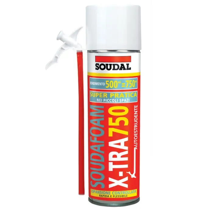 Schiuma poliuretanica Soudal Soudafoam X-TRA Gun 500ml r r r Soudafoam X-TRA è una schiuma poliuretanica monocomponente, autoespandente esente da CFC, pronta all’uso, con propellenti completamente innocui per l’ozono. r r r
CARATTERISTICHE r r r Stabilità eccellente (esente da ritiro post-espansione ) r Capacità di riempimento molto buone r Eccellente adesione sulla maggior parte dei substrati (ad eccezione di Teflon, PE e PP ) r Alte capacità di isolamento termico e acustico r Precisione nell’applicazione r Nessun rischio di blocco di strutture di porte e finestre se le superfici sono inumidite r Si applica in tutte le posizioni r r r
APPLICAZIONI r r r Montaggio e sigillature di porte e finestre r Riempimento di cavità in genere r Sigillatura di tutte le aperture in costruzioni di tetti r Creazione di schermate termo-acustiche r Sigillatura di materiali di isolamento e di costruzioni di tetti r Miglioramento dell’isolamento termico in sistemi refrigeranti r r r
NOTE r r r Colore champagne r Packaging bombola da 500 ml – Resa 750 ml r r r r
", "sku" "09732360", "brand" { "@type" "Thing", "name" "SOUDAL" }, "offers" { "@type" "Offer", "priceCurrency" "EUR", "price" "7.90", "itemCondition" "http //schema.org/NewCondition", "availability" "http //schema.org/InStock", "url" "https //www.toolshopitalia.it/shop/siliconi-sigillanti-e-isolanti/schiuma-poliuretanica-soudal-soudafoam-x-tra-500-ml", "seller" { "@type" "Organization", "name" "ToolShop Italia - Ferramenta Online" } }
} Dagaanbieding