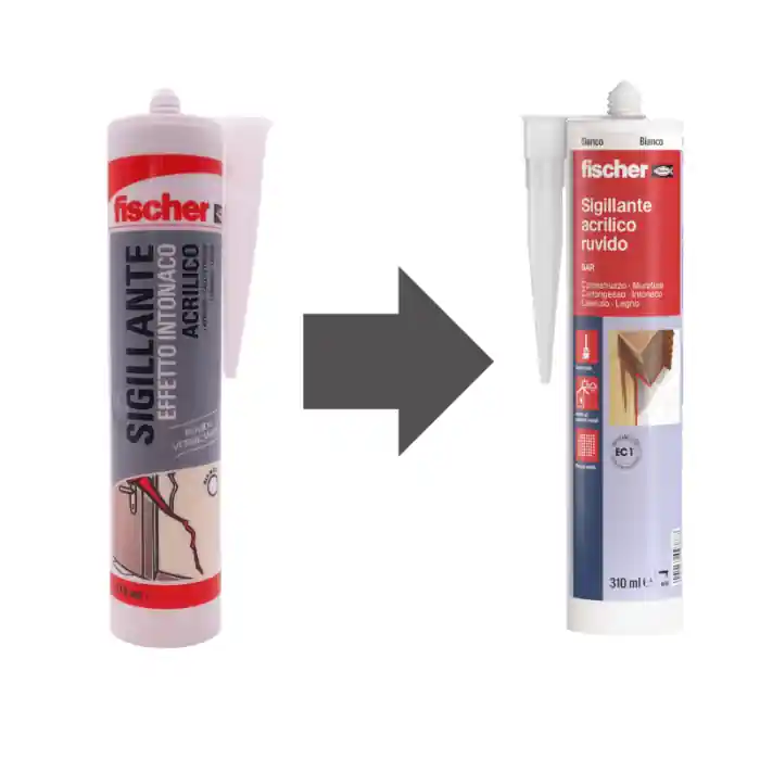 Silicone acrilico ruvido effetto intonaco Fischer SAR BI 310ml Fabrieksprijs