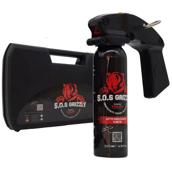 Spray antiaggressione potente al peperoncino contro attacchi di orsi 200ml Op = Op