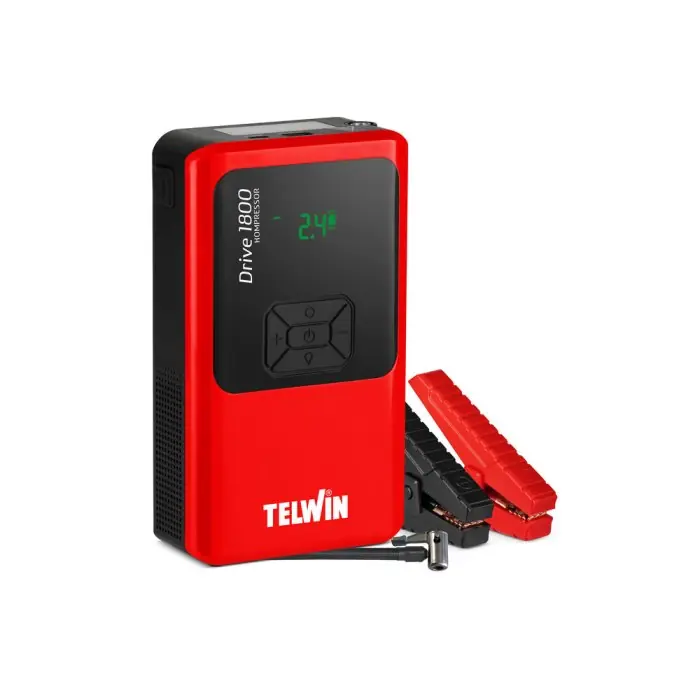 Lage Kosten Avviatore di emergenza 12V e compressore pneumatici Telwin DRIVE 1800 Kompressor