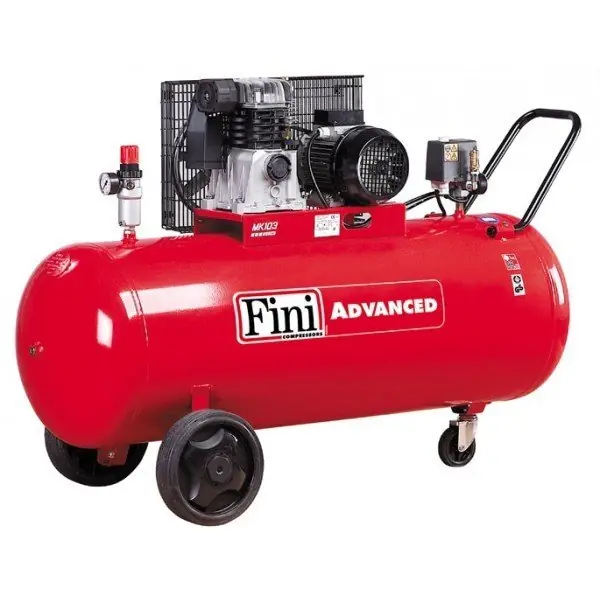 Compressore aria bicilindrico 200 litri trifase 400V Fini MK113-200-4Hp Nu Kopen