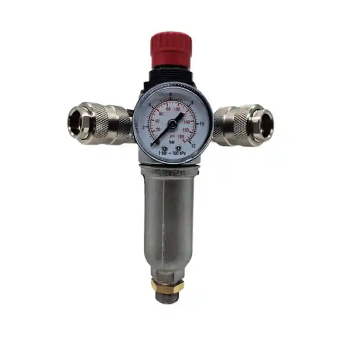 Riduttore di pressione compressore aria 3/8 a 2 uscite FNA 9051087 Seizoensaanbieding