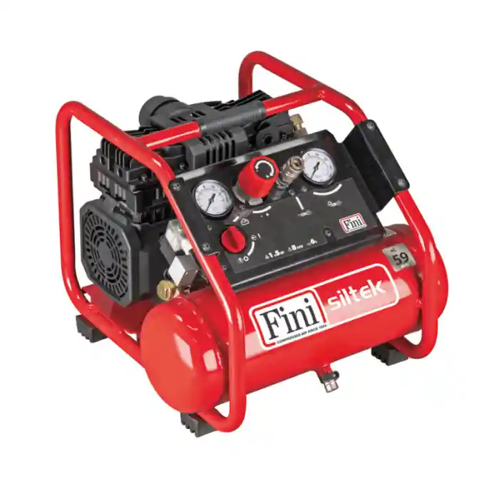 Alleen Vandaag Compressore aria silenzioso oilless 59dB 6 litri Fini Siltek TB 6/1,5 Hp