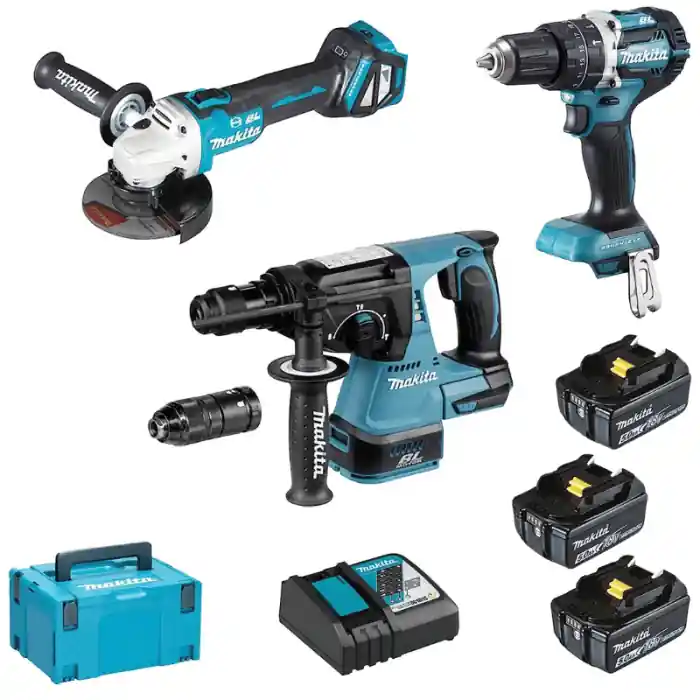 Merkproduct MAKITA DLX3119TJ Kit di 3 elettroutensili a batteria 18V BRUSHLESS in valigetta