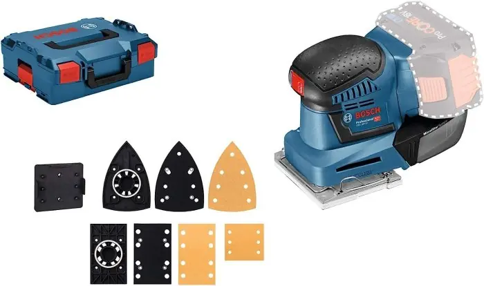 Levigatrice orbitale Bosch GSS 18V-10 Professional (fornita senza batterie + valigetta) r r r La prima levigatrice orbitale a batteria Bosch utilizzabile con una sola mano r La compatta levigatrice orbitale a batteria – adatta per ogni angolo r Lavoro flessibile in qualsiasi situazione grazie alla batteria da 18 V r Sistema Microfilter Bosch, per un’aspirazione della polvere efficiente r r r
Dati tecnici r r r Batteria e caricabatterie 18V (NON FORNITI IN QUESTA CONFIGURAZIONE) r Numero di oscillazioni a vuoto 11,000 – 22,000 oscillazioni /min r Ø oscillazioni 1.6 mm r Lunghezza 200 mm r Larghezza 113 mm r Altezza 140 mm r r r
Superficie di levigatura r r r Piastra levigatrice, larghezza 113 mm r Piastra levigatrice, lunghezza 101 mm r Superficie di levigatura 114 cm quadrati r Foglio abrasivo per bloccaggio, larghezza 115 mm r Foglio abrasivo per bloccaggio, lunghezza 140 mm r Foglio abrasivo con fissaggio a strappo, larghezza 115 mm r Foglio abrasivo con fissaggio a strappo, lunghezza 107 mm r r
", "sku" "09719552", "brand" { "@type" "Thing", "name" "BOSCH PROFESSIONAL" }, "offers" { "@type" "Offer", "priceCurrency" "EUR", "price" "208.00", "itemCondition" "http //schema.org/NewCondition", "availability" "http //schema.org/InStock", "url" "https //www.toolshopitalia.it/shop/levigatrici/levigatrice-orbitale-bosch-gss-18v-10-in-valigetta-fornita-senza-batteria", "seller" { "@type" "Organization", "name" "ToolShop Italia - Ferramenta Online" } }
} Nu Kopen