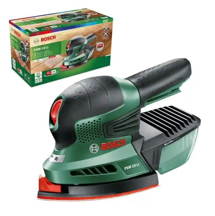 Seizoensaanbieding Levigatrice orbitale palmare Bosch PSM 18 LI fornita senza batteria