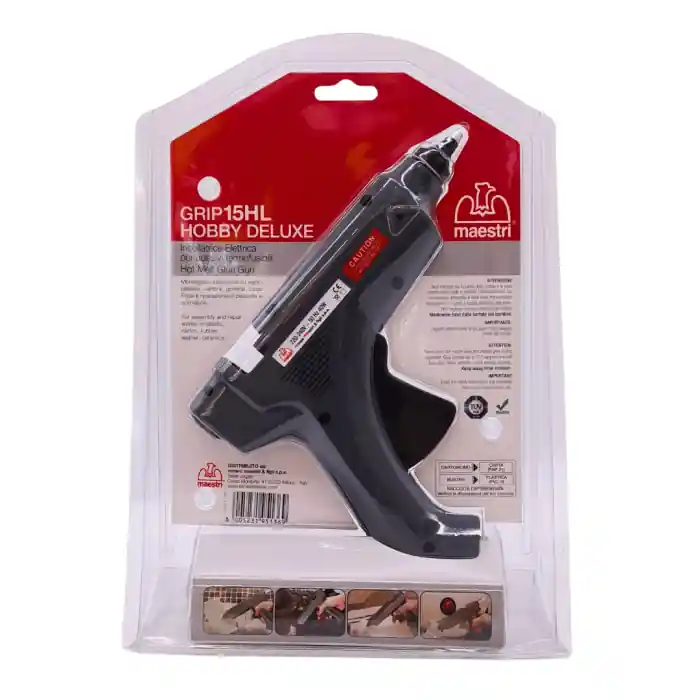 Pistola incollatrice termocollante Hobby Deluxe Maestri GRIP 15HL - 0195136 r r r Incollatrice elettrica per adesivi termofusibili, leggera e maneggevole per il “fai da te”, adatta per montaggi e riparazioni su legno, plastica, cartone, gomma e cuoio, posa e riparazione di piastrelle e porcellane. r r r
Caratteristiche r r r Ugello isolato - antigoccia - svitabile - intercambiabile r Cavalletto d‘appoggio r Per colle standard Ø 12mm. r Potenza 40W r Estrusione massima colla /ora 530g /h r Peso 0,3Kg r r r r
", "sku" "00473712", "brand" { "@type" "Thing", "name" "MAESTRI ROMEO" }, "offers" { "@type" "Offer", "priceCurrency" "EUR", "price" "21.35", "itemCondition" "http //schema.org/NewCondition", "availability" "http //schema.org/InStock", "url" "https //www.toolshopitalia.it/shop/pistole-termiche-e-incollatrici/pistola-elettrica-termocollante-hobby-deluxe-maestri-grip-15hl", "seller" { "@type" "Organization", "name" "ToolShop Italia - Ferramenta Online" } }
} Dagaanbieding