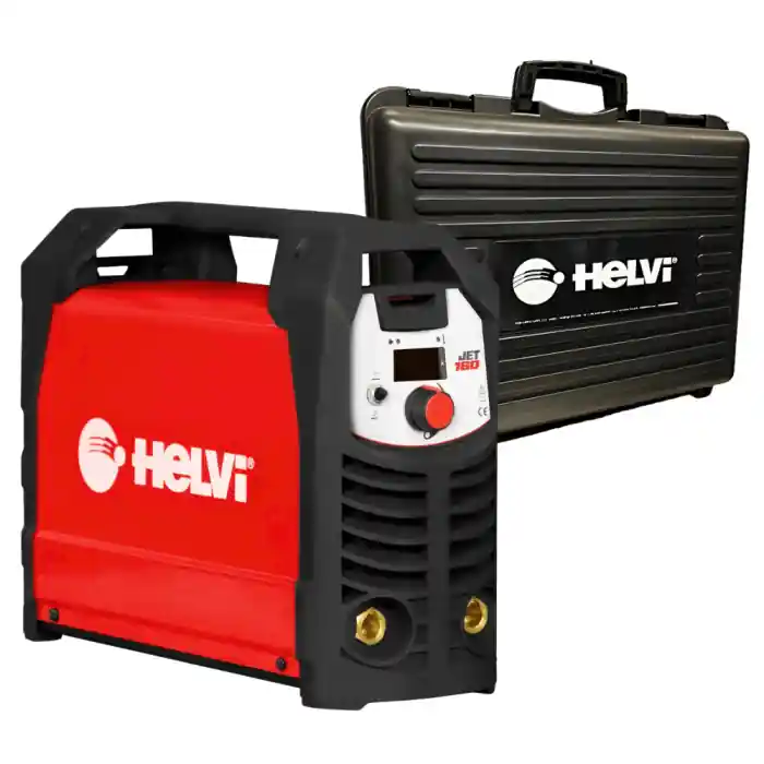 Populair HELVI JET 160 Saldatrice inverter a elettrodo MMA e TIG con accessori e valigetta