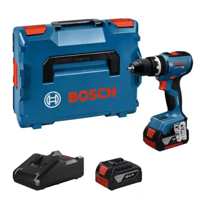 Koop Online Trapano avvitatore a percussione Bosch Professional GSB 18V-65 doppia batteria 5Ah
