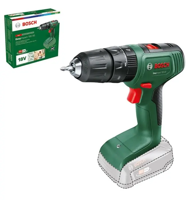 Trapano avvitatore battente Bosch Easy Impact 18V-40 fornito senza batteria Exclusieve Aanbieding