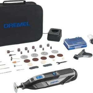 Veilige Betaling Dremel 8240JF 3 /45 multiutensile 12V + 45 accessori + 3 complementi r r r L’utensile che desideri, la potenza che ti occorre. r Otterrai la stessa potenza dell’utensile a filo Dremel 4250. r Eccellente autonomia e funzionamento più silenzioso, per lavorare comodamente più a lungo. r Batteria da 12 V, 2 Ah, per lavorare ovunque. r Concezione pratica e piena compatibilità con gli accessori e i complementi Dremel. r Nella confezione 3 /45, sono in dotazione 45 accessori e 3 complementi. r r r
DATI TECNICI r r r Tensione della batteria 12,0 V r Capacità della batteria 2,0 Ah r Tempo di ricarica 1.05 h r Peso 0,660 kg r Lunghezza 25.4 cm r Larghezza 5.4 cm r Profondità 4.5 cm r Velocità a vuoto 5.000 35.000 1 /min r Tipo di batteria Lithium-Ion r Velocità completamente variabile r Sistema di sostituzione rapida degli accessori EZ Twist r r r r r r
", "sku" "09793477", "brand" { "@type" "Thing", "name" "DREMEL" }, "offers" { "@type" "Offer", "priceCurrency" "EUR", "price" "186.00", "itemCondition" "http //schema.org/NewCondition", "availability" "http //schema.org/OutOfStock", "url" "https //www.toolshopitalia.it/shop/utensili-dremel/dremel-8240jf-multiutensile-12v-45-accessori-3-complementi", "seller" { "@type" "Organization", "name" "ToolShop Italia - Ferramenta Online" } }
}