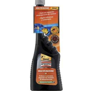 Additivo Multifunzione Diesel e turbodiesel COMMON RAIL (anche F.a.p.) ml250 r r r Contrasta le corrosioni e le muffe causate dalla percentuale di biodiesel presente per Legge nel gasolio. r Aumenta il numero di cetano e le prestazioni del tuo motore. r Assicura la necessaria lubrificazione della pompa del gasolio. r Migliora la combustione. Riduce rumorosità e fumi di scarico. Facilita le partenze a freddo. r r r
“DIESEL MULTIFUNZIONE” è un additivo per gasolio per autovetture e mezzi pesanti, Diesel e Turbo Diesel. r r
Usato con regolarità tutto l’anno il prodotto migliora l’efficacia del motore prolungandone la durata; pulisce a fondo gli iniettori disincrostandoli, aumenta il rendimento del motore, migliora la potenza alzando il numero di cetano del gasolio. r r r Impedisce l’usura della pompa anche con gasolio a basso contenuto di zolfo. r Aumenta il numero di cetano del gasolio. r Assicura la necessaria lubrificazione della pompa del gasolio. r Pulisce e protegge da depositi e corrosione il sistema di iniezione. r Migliora la combustione. r Riduce fumosità e fumi di scarico. r Facilita le partenze a freddo. r Riduce la rumorosità del motore. r Esente da cloro. r r r
CAMPI DI IMPIEGO r r r Per tutti i motori alimentati a gasolio. r r r
MODALITÀ D’USO r r r Immettere direttamente il prodotto nel serbatoio dopo il rifornimento del carburante. r Per mantenere le caratteristiche prestazionali del prodotto ripetere il trattamento ogni 2000 Km circa. r r r
DOSAGGIO. Il contenuto di una confezione da 250 ml è sufficiente per il trattamento di 50 litri di gasolio. r
", "sku" "09685789", "brand" { "@type" "Thing", "name" "AREXONS" }, "aggregateRating" { "@type" "AggregateRating", "ratingValue" "5.00", "reviewCount" "2" }, "offers" { "@type" "Offer", "priceCurrency" "EUR", "price" "4.75", "itemCondition" "http //schema.org/NewCondition", "availability" "http //schema.org/InStock", "url" "https //www.toolshopitalia.it/shop/automotive/additivo-multifunzione-diesel-arexons-9652-ml250", "seller" { "@type" "Organization", "name" "ToolShop Italia - Ferramenta Online" } }
} Bestel Nu