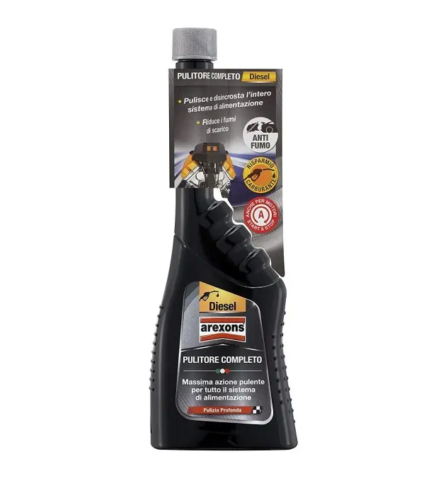 Additivo Pulitore completo diesel e turbodiesel Arexons COMMON RAIL (anche F.a.p.) ml250 r r r DIESEL PULITORE COMPLETO è un additivo per gasolio, per autovetture e mezzi pesanti, Diesel e Turbo Diesel, in grado con un solo trattamento di ripristinare senza costosi interventi l’efficienza dell’intero sistema di alimentazione, rimuovendo i depositi dallo stesso. r Il prodotto esercita una rapida azione detergente pulendo a fondo gli iniettori, disincrostandoli, aumentando così il rendimento del motore. r r r
Caratteristiche r r r Pulisce l’intero sistema di alimentazione. r Migliora la combustione r Ridurce la fumosità e i fumi di scarico r Facilita le partenze a freddo r Aumenta mediamente 2 numeri di cetano r Restituisce la potenza originaria al motore r Riduce la rumorosità del motore. r Estende gli intervalli di manutenzione r Migliora le caratteristiche di lubricità dei gasoli a basso tenore di zolfo per autotrazione, agricoltura e macchine movimento terra. r r r
CAMPI DI IMPIEGO r r r Idoneo per tutti i tipi di motori diesel, inclusi DI, IDI ed i sistemi Common Rail. r Sicuro anche per i convertitori catalitici. r r r
MODALITÀ D’USO r r r Versare l’intero contenuto del flacone nel serbatoio, meglio se prima del rifornimento. Ripetere il trattamento ogni 6000 km circa. r Compatibile con altri additivi Arexons. r r r
DOSAGGIO r r r Il contenuto di una confezione da 250 ml è sufficiente per il trattamento di 50 litri di gasolio. r r r
CONFEZIONE r r r Flacone in PVC r Cod. 9795 r Contenuto 250 ml r r
", "sku" "09708549", "brand" { "@type" "Thing", "name" "AREXONS" }, "offers" { "@type" "Offer", "priceCurrency" "EUR", "price" "9.50", "itemCondition" "http //schema.org/NewCondition", "availability" "http //schema.org/InStock", "url" "https //www.toolshopitalia.it/shop/automotive/additivo-diesel-pulitore-completo-arexons-ml250", "seller" { "@type" "Organization", "name" "ToolShop Italia - Ferramenta Online" } }
} Exclusieve Aanbieding