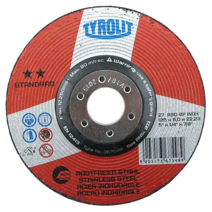 Disco TYROLIT Standard per sbavatura e sgrossatura metalli ø mm 125x6x22,2 r r r Disco Tyrolit versione standard per la sgrossatura di metalli e inox r Ottima abilità di taglio r Durata elevata r Utensile dalle alte prestazioni r Confortevole e con un taglio che non necessita di forzature r Versatile r r r
Materiali lavorabili r r r Mola troncatrice ad alte prestazioni per la sgrossatura e molatura di lamiere, profili, tubi e materiali pieni, inox r r r
dimensioni r r r 125 x 6 x 22,23 A30-BF inox r Forma centro depresso r Codice 367548 r r
", "sku" "00413220", "brand" { "@type" "Thing", "name" "TYROLIT" }, "offers" { "@type" "Offer", "priceCurrency" "EUR", "price" "2.85", "itemCondition" "http //schema.org/NewCondition", "availability" "http //schema.org/InStock", "url" "https //www.toolshopitalia.it/shop/dischi-taglio-e-supporti-abrasivi/disco-sbavatura-metalli-tyrolit-standard-o-mm-125x6x22-2", "seller" { "@type" "Organization", "name" "ToolShop Italia - Ferramenta Online" } }
} Hoge Kwaliteit