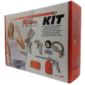 Kit pistole aria per compressore attacco ad innesto rapido mod. 28FC r r r n° 1 Aerografo Mod. 28C r n° 1 Pistola gonfiaggio Mod. 27G r n° 1 Pistola lavaggio Mod. 28A r n° 1 Pistola soffiaggio Mod. 27A r n° 1 Tubo Spirale r r
", "sku" "09775671", "brand" { "@type" "Thing", "name" "GHIOTTO " }, "aggregateRating" { "@type" "AggregateRating", "ratingValue" "5.00", "reviewCount" "2" }, "offers" { "@type" "Offer", "priceCurrency" "EUR", "price" "59.55", "itemCondition" "http //schema.org/NewCondition", "availability" "http //schema.org/InStock", "url" "https //www.toolshopitalia.it/shop/aria-compressa/kit-pistole-aria-per-compressore-ad-innesto-rapido-mod-28fc", "seller" { "@type" "Organization", "name" "ToolShop Italia - Ferramenta Online" } }
} Bestel Nu