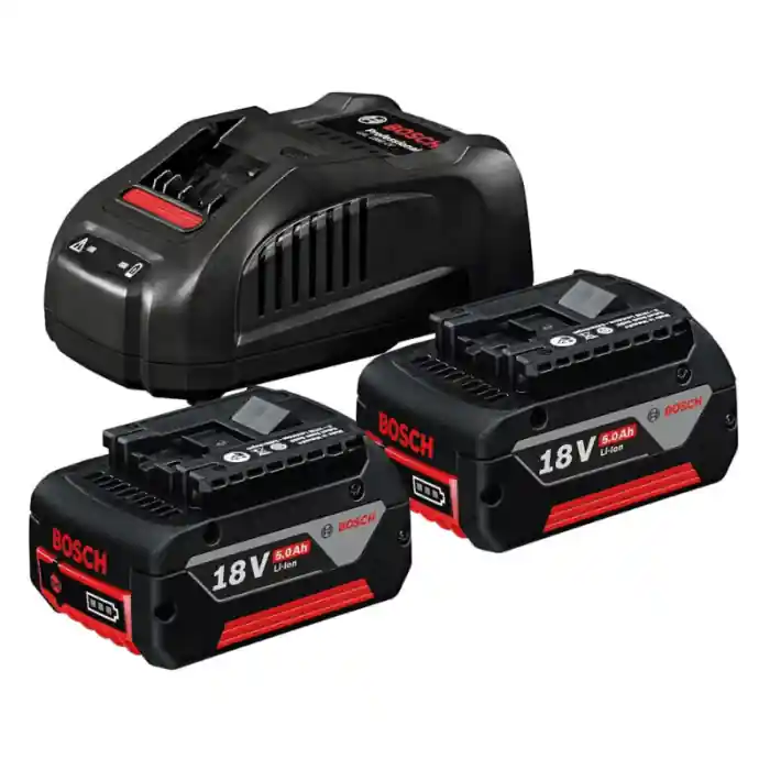 Caricabatterie Bosch Professional GAL1880CV + 2 batterie litio 18V 5Ah Populair