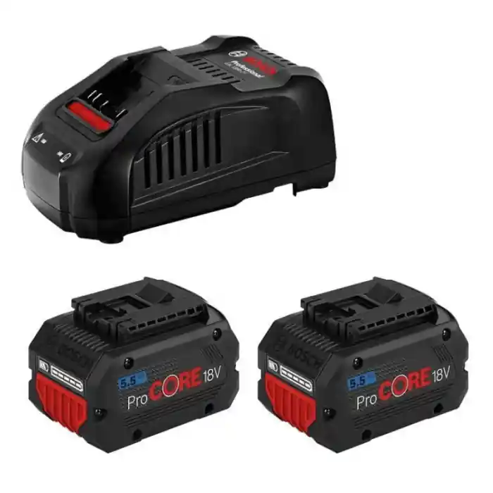 Alleen Vandaag Caricabatterie BOSCH GAL 1880 CV Professional con 2 batterie ProCORE 18V 5,5Ah