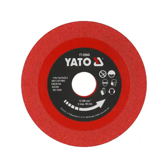 YATO YT-59940 Disco diamantato taglio vetro e piastrelle ø 115x1,0x22,23 mm Veilige Betaling