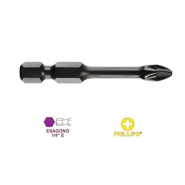 Inserto ad avvitare Fermec Phillips Torsion Impact 1/4 L50 mm - PH 1 Koopje