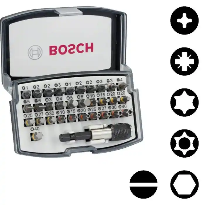 Premium Set inserti per avvitare Bosch Extra Hard 32 pezzi r r
Il set punte per avvitatore, 32 pz. è una buona scelta per l‘uso universale. Il set contenente varie punte per avvitatore viene fornito in una custodia piccola e compatta con coperchio trasparente, inseribile in una cinghia per un facile accesso. Inoltre, le punte presentano un codice colore per una veloce visualizzazione e identificazione del giusto tipo di punta. r r r Presenta un codolo a esagono esterno da 1 /4" ed è destinata all‘avvitamento universale con avvitatori e trapani avvitatori. r Il set punte per avvitatore, 32 pz. viene fornito un una cassetta pratica e robusta, che offre una buona visuale del contenuto nonché per una conservazione e un trasporto in sicurezza. r Il set contiene PH1, PH2 (2x), PH3 PZ1, PZ2 (2x), PZ3 HEX 3 /4 /5 /6 T10, T15, T20 (2x), T25, T27, T30, T40 S 3 /4 /5 /6 Th 10 /15 /20 /25 /27 /30 /40 r Lunghezza inserti mm 25 r r
", "sku" "09677333", "brand" { "@type" "Thing", "name" "Bosch Home and Garden" }, "offers" { "@type" "Offer", "priceCurrency" "EUR", "price" "12.55", "itemCondition" "http //schema.org/NewCondition", "availability" "http //schema.org/InStock", "url" "https //www.toolshopitalia.it/shop/inserti-per-avvitare/set-inserti-avvitare-bosch-extra-hard-32-pz", "seller" { "@type" "Organization", "name" "ToolShop Italia - Ferramenta Online" } }
}
