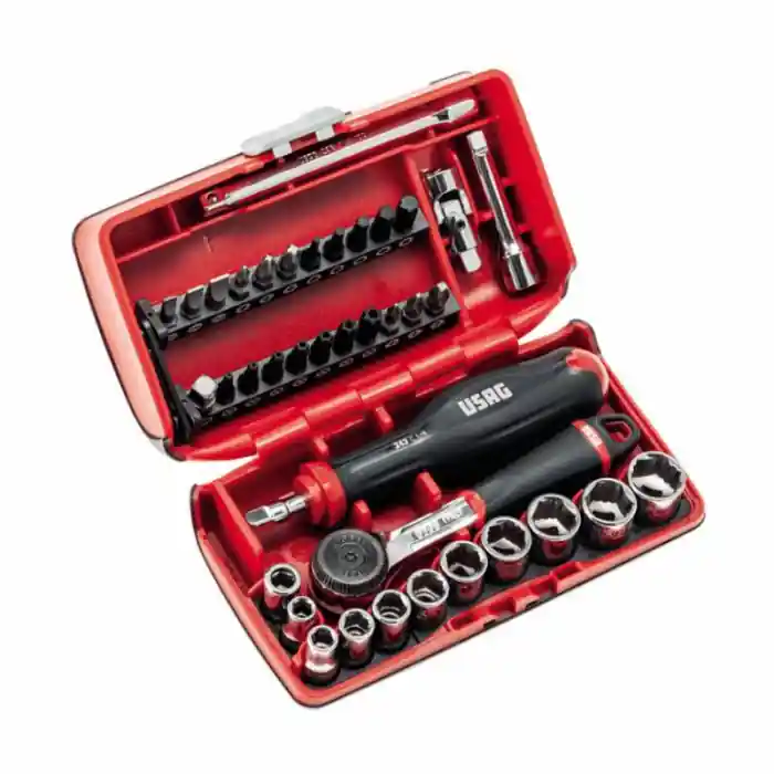 Assortimento bussole esagonali X-Grip ed inserti avvitare Usag 609 1/4 EAX (38 pz) Gereduceerde Prijs