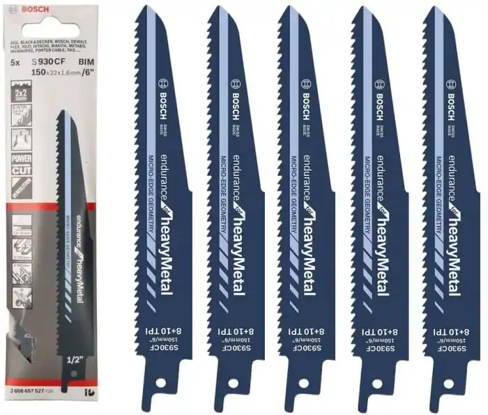 Lame per sega universale Bosch S930CF per taglio acciaio (5 pezzi) r r r La lama per sega universale S 930 CF Endurance for Metal consente tagli diritti potenti e controllati nel metallo. r Corpo ampio (22 mm) unito a materiale extra-spesso (1,6 mm) per una stabilità estrema nella demolizione del metallo r Geometria denti "micro-edge" rettificati di precisione per massima durata nell‘acciaio di resistenza normale r Velocità e resistenza in materiali spessi ancora maggiori grazie alla geometria brevettata con passo dei denti 2x2 r r r
Dettagli prodotto r r r Capacità di taglio 100 mm r Passo denti 8 +10 TPI r Spaziatura denti 2,5 + 3,2 mm r Lunghezza complessiva 150 mm r r
", "sku" "09710252", "brand" { "@type" "Thing", "name" "BOSCH PROFESSIONAL" }, "offers" { "@type" "Offer", "priceCurrency" "EUR", "price" "48.45", "itemCondition" "http //schema.org/NewCondition", "availability" "http //schema.org/InStock", "url" "https //www.toolshopitalia.it/shop/lame-per-sega-universale/lame-per-sega-universale-bosch-professional-s930cf-5-pezzi", "seller" { "@type" "Organization", "name" "ToolShop Italia - Ferramenta Online" } }
} Populair