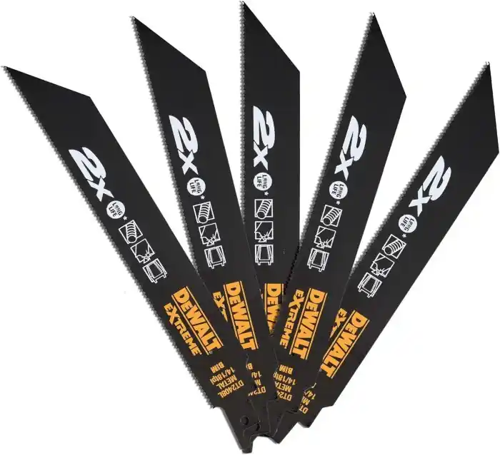 Dewalt Extreme DT2408L-QZ set 5 lame sega universale per taglio metalli 203mm r r r Lunghezza lama 203mm 14 /18 TPI r r r
Applicazioni r r r Tubi metallici Rame r Per tagliare profilati in acciaio r Per tagliare varie tipologie di metalli Canaline r Per tagliare tondini in acciaio Lamiere in metallo r Per tagliare tubi in metallo r r r
CARATTERISTICHE r r r Queste per il taglio di metalli a lunga durata EXTREME® 2X possono resistere a condizioni di lavoro estreme. r Un angolo aggressivo del gambo aiuta ad aumentare il contatto dei denti e un design brevettato offre velocità di taglio elevate nelle comuni applicazioni di taglio dei metalli. r r
", "sku" "09804807", "brand" { "@type" "Thing", "name" "DEWALT" }, "offers" { "@type" "Offer", "priceCurrency" "EUR", "price" "37.05", "itemCondition" "http //schema.org/NewCondition", "availability" "http //schema.org/InStock", "url" "https //www.toolshopitalia.it/shop/lame-per-sega-universale/dewalt-extreme-dt2408l-qz-set-5-lame-sega-universale-per-taglio-metalli-203mm", "seller" { "@type" "Organization", "name" "ToolShop Italia - Ferramenta Online" } }
} Populair