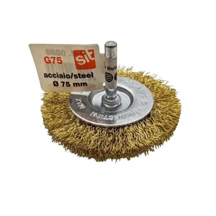 Weekendaanbieding r r
Spazzola circolare per trapano con gambo ø 6 mm in filo d‘acciaio ottonato r r r Circolarine in acciaio ottonato G50, G75 G100 per uso con trapano r Spazzole circolari con gambo, in filo d‘acciaio ottonato ondulato. r Gambo ø mm 6 r r r
RPM MAX r r r 12.000 giri /min (spazzola G100) gambo ø 6x25 mm r 4.500 giri /min (spazzola G50) gambo ø 6x21 mm r 4500 giri /min (spazzola G75) gambo ø 6x21 mm r r r
APPLICAZIONE r r r Rimozione di scorie, ruggine e residui di lavorazione da superfici di ogni materiale e forma. r Ideale per lavori leggeri di manutenzione e pulizia. r r
", "sku" "00379908", "brand" { "@type" "Thing", "name" "SIT Tecnospazzole" }, "offers" { "@type" "Offer", "priceCurrency" "EUR", "price" "3.15", "itemCondition" "http //schema.org/NewCondition", "availability" "http //schema.org/InStock", "url" "https //www.toolshopitalia.it/shop/spazzole-in-acciaio-e-abrasive/spazzola-circolare-per-trapano-con-gambo-o-6-mm-in-filo-d-acciaio-ottonato-mm-75", "seller" { "@type" "Organization", "name" "ToolShop Italia - Ferramenta Online" } }
}