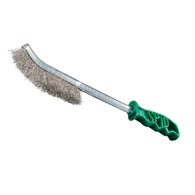 Premium Spazzola in acciaio inox con manico lungo verde SIT SPID 0023