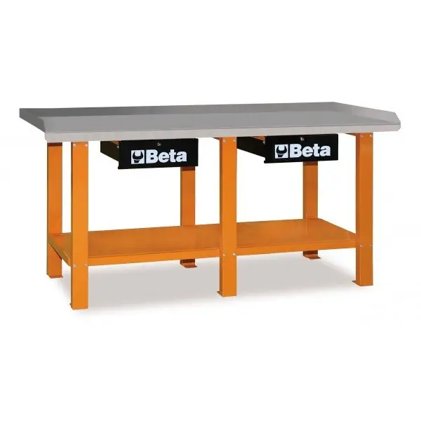 Beperkt Aanbod Banco da lavoro in acciaio BETA C56 O arancione 200x93x64 cm