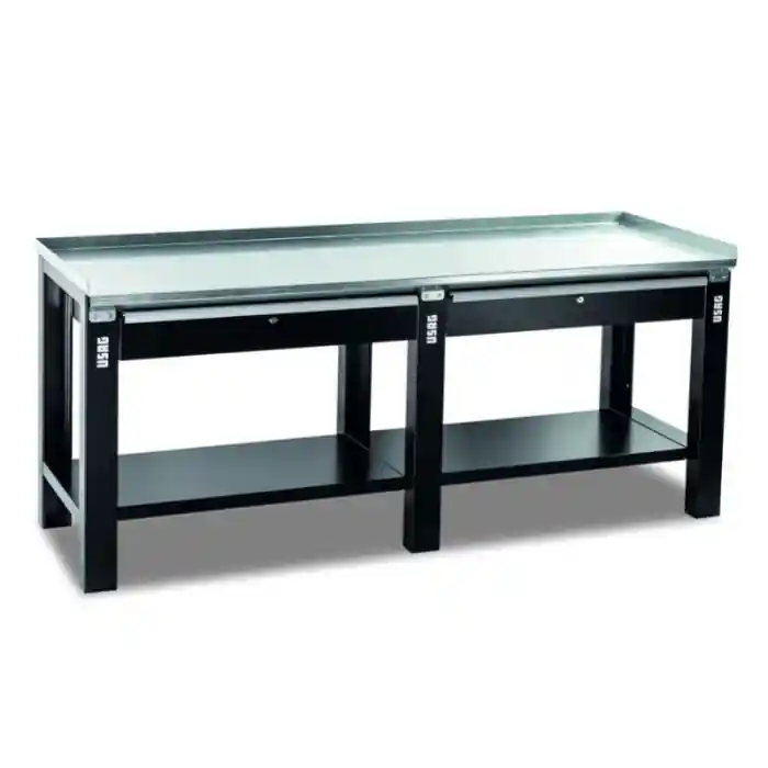 Banco da lavoro con piano in acciaio con cassetti Usag 506TAC (2m) Bestseller