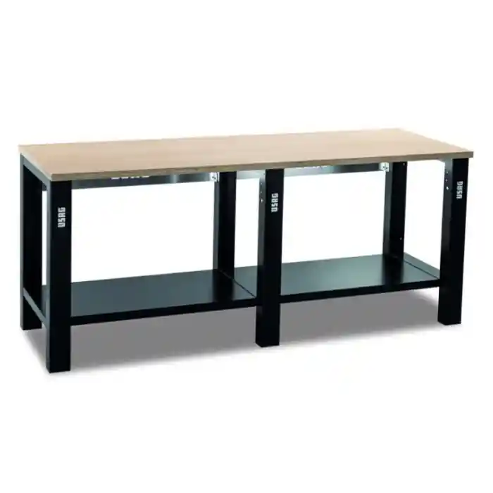 Aanbieding Banco da lavoro 2m con piano in legno senza cassetti USAG 506TL