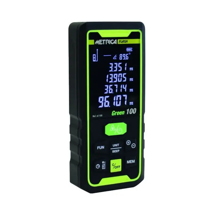 Uitverkoop Distanziometro metro laser 100m METRICA GREEN 100