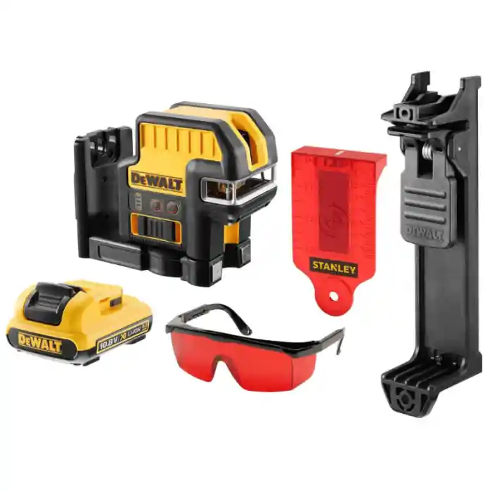 Laatste Versie Tracciatore laser rosso Dewalt DCE0822D1R-QW (2 linee croce + 2 punti)